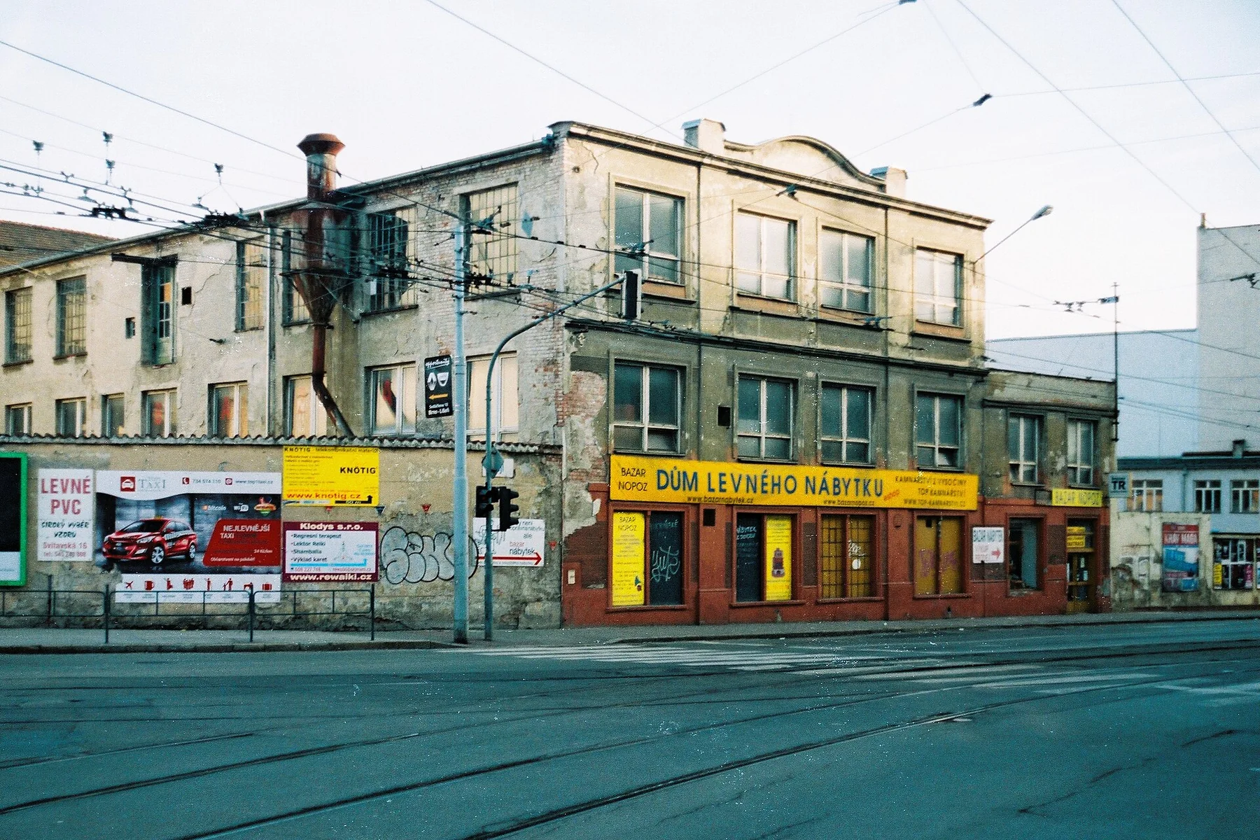A secondhand furniture shop on Cejl Street in Brno.